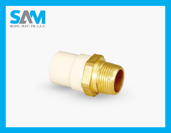 CPAB03 Brass Threaded Male Adaptor CPVC Pipe Fittings ASTM Standard Sama Al Merikh BMT