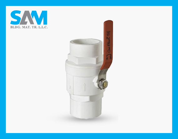 UCB06 two pcs of PVC ball Valve with stainless steel handle Sama Al Merikh Pipe and Fittings Product