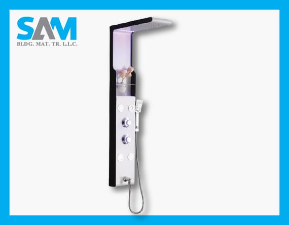 MT 5503 White Black Shower Panel Sama Al Merikh BMT