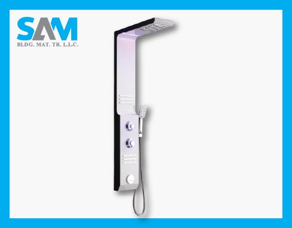 MT 5505 White Black Shower Panel Sama Al Merikh BMT